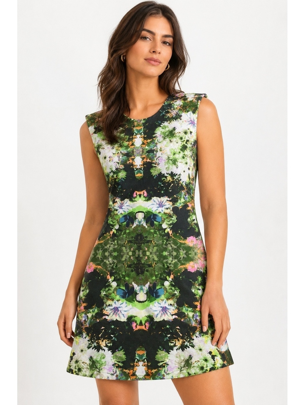 Vero Moda Blurry’s Floral Print Shift Dress Structured Shoulders NWT Women’s L